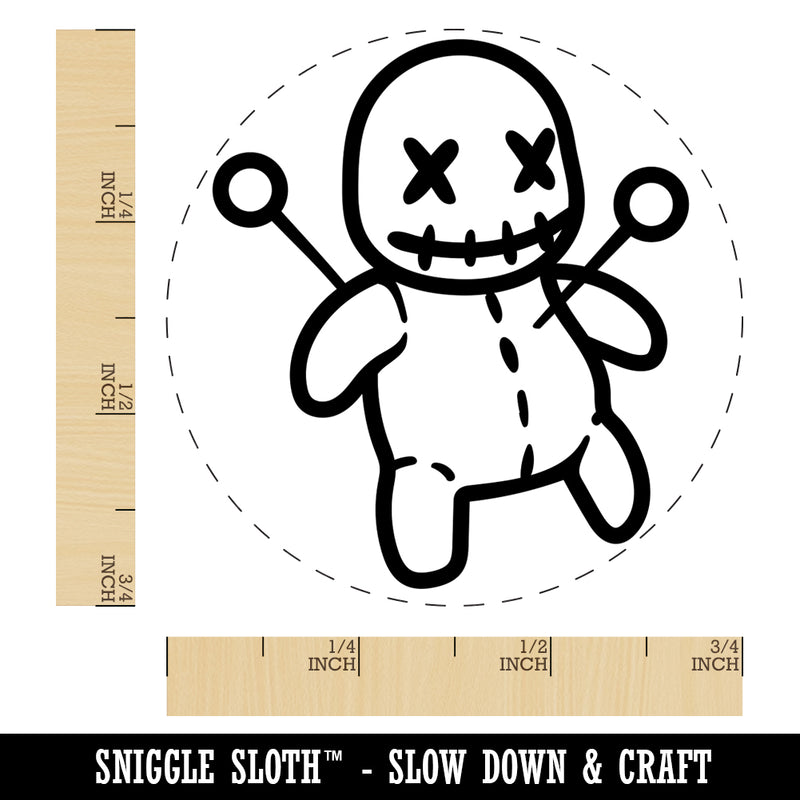 Creepy Voodoo Doll Rubber Stamp for Stamping Crafting Planners