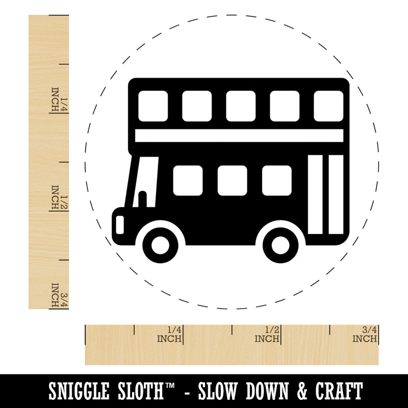 London Double Decker Bus Public Transportation Rubber Stamp for Stamping Crafting Planners