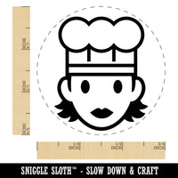 Occupation Chef Cook Woman Icon Rubber Stamp for Stamping Crafting Planners