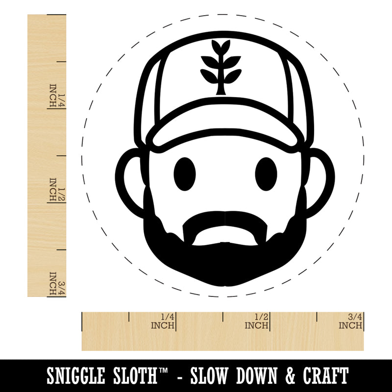 Occupation Farmer Cap Man Icon Rubber Stamp for Stamping Crafting Planners
