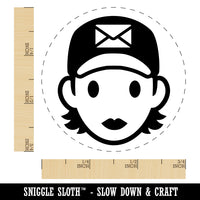 Occupation Mail Delivery Woman Icon Rubber Stamp for Stamping Crafting Planners