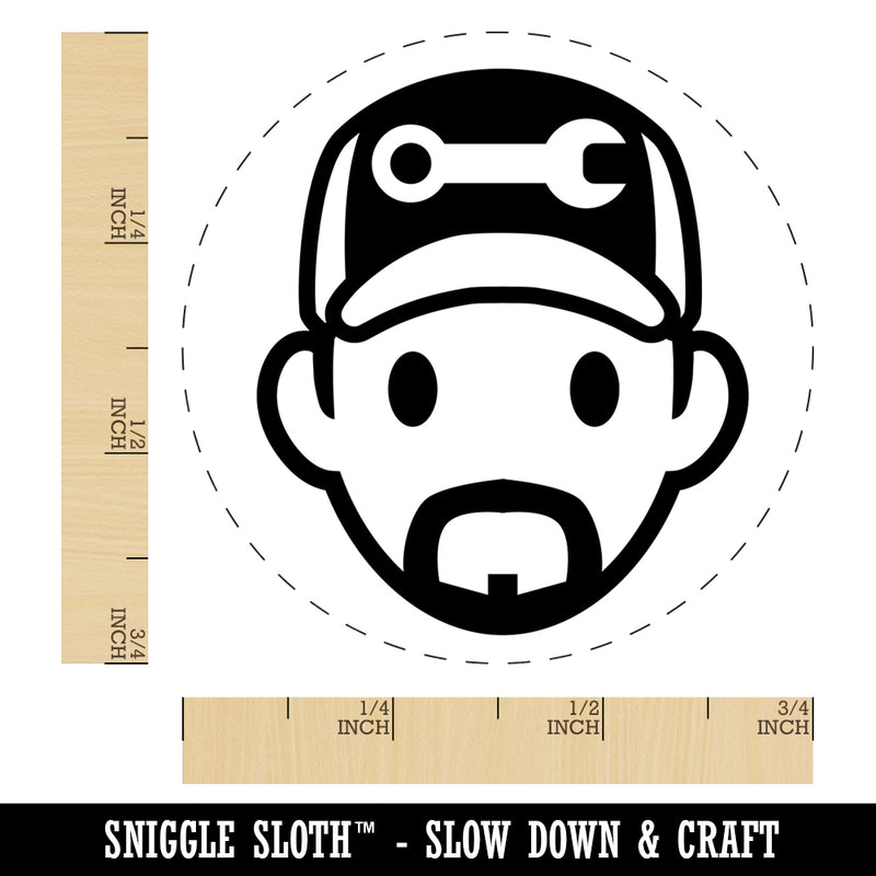 Occupation Mechanic Engineer Man Icon Rubber Stamp for Stamping Crafting Planners