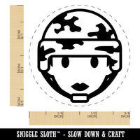 Occupation Military Soldier Woman Icon Rubber Stamp for Stamping Crafting Planners