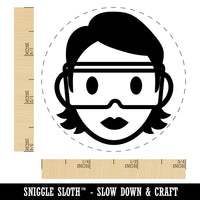 Occupation Scientist Lab Chemist Woman Icon Rubber Stamp for Stamping Crafting Planners