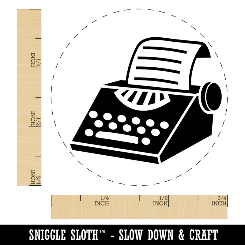 Old Typewriter Icon for Novels Books and Letters Rubber Stamp for Stamping Crafting Planners