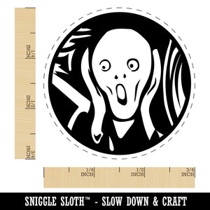 The Scream Painting by Edvard Munch Rubber Stamp for Stamping Crafting Planners