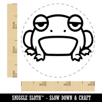 Unamused and Grumpy Frog Rubber Stamp for Stamping Crafting Planners