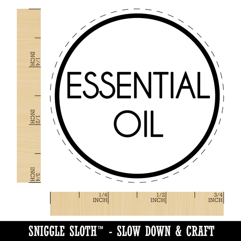 Essential Oil Minimalistic Font Rubber Stamp for Stamping Crafting Planners