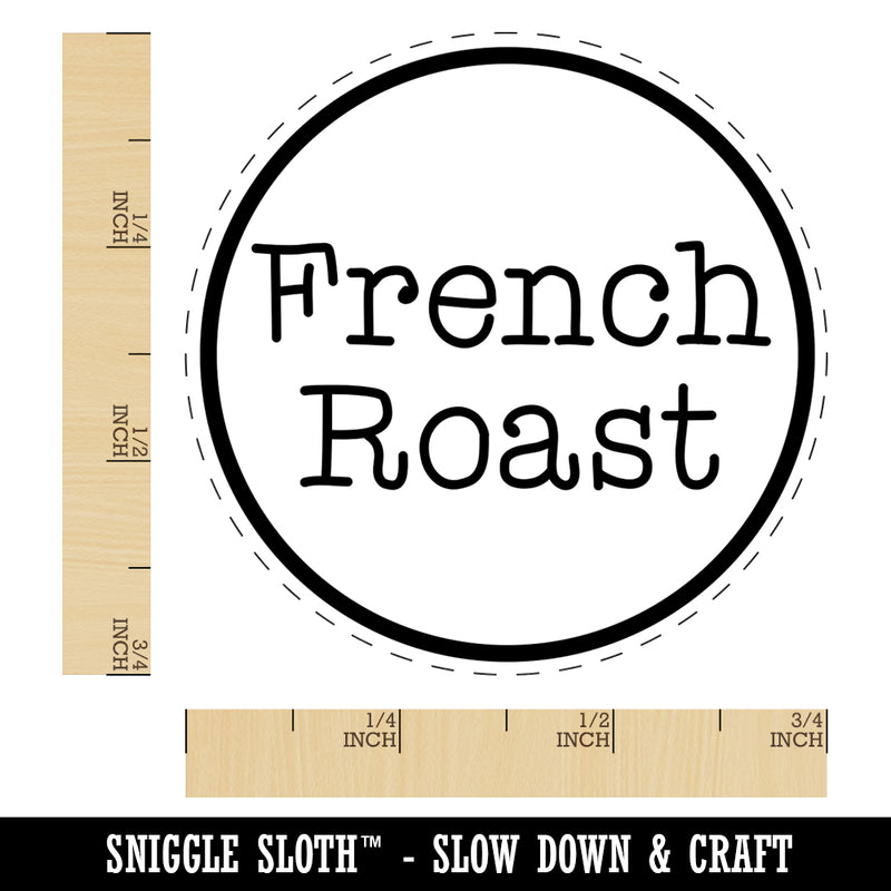 French Roast Coffee Label Rubber Stamp for Stamping Crafting Planners