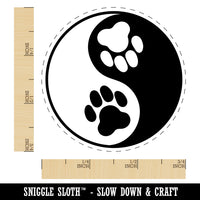 Paw Prints Yin Yang Cat Dog Rubber Stamp for Stamping Crafting Planners