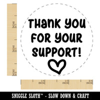 Thank You for Your Support Heart Rubber Stamp for Stamping Crafting Planners