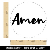 Amen Cursive Fun Text Prayer Praying Rubber Stamp for Stamping Crafting Planners