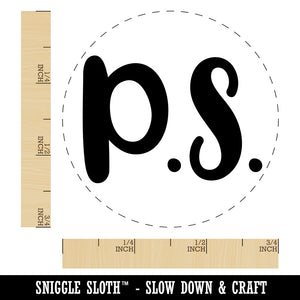 P.S. Postscript Fun Text Rubber Stamp for Stamping Crafting Planners