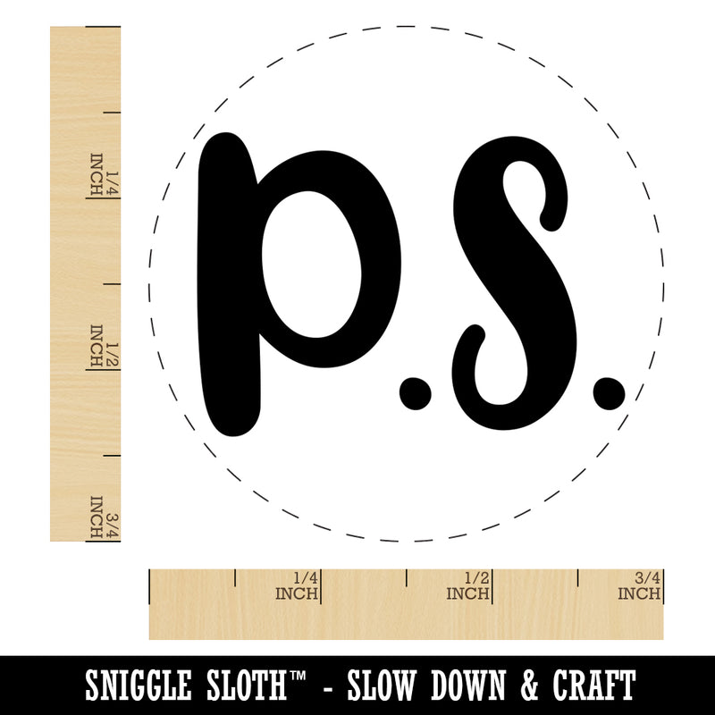 P.S. Postscript Fun Text Rubber Stamp for Stamping Crafting Planners