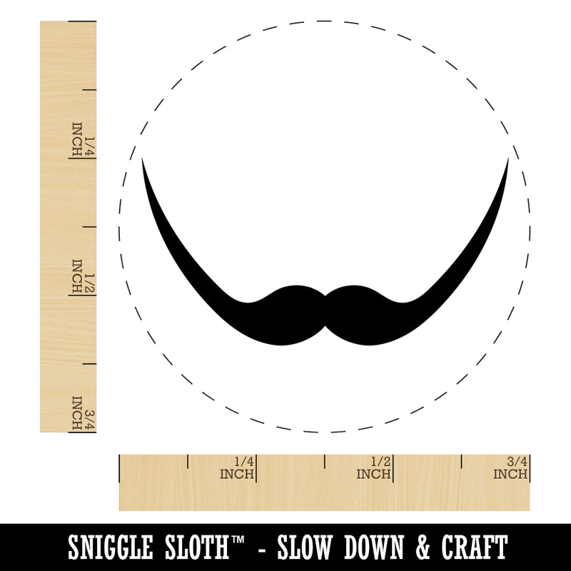 Dali Mustache Moustache Silhouette Rubber Stamp for Stamping Crafting Planners