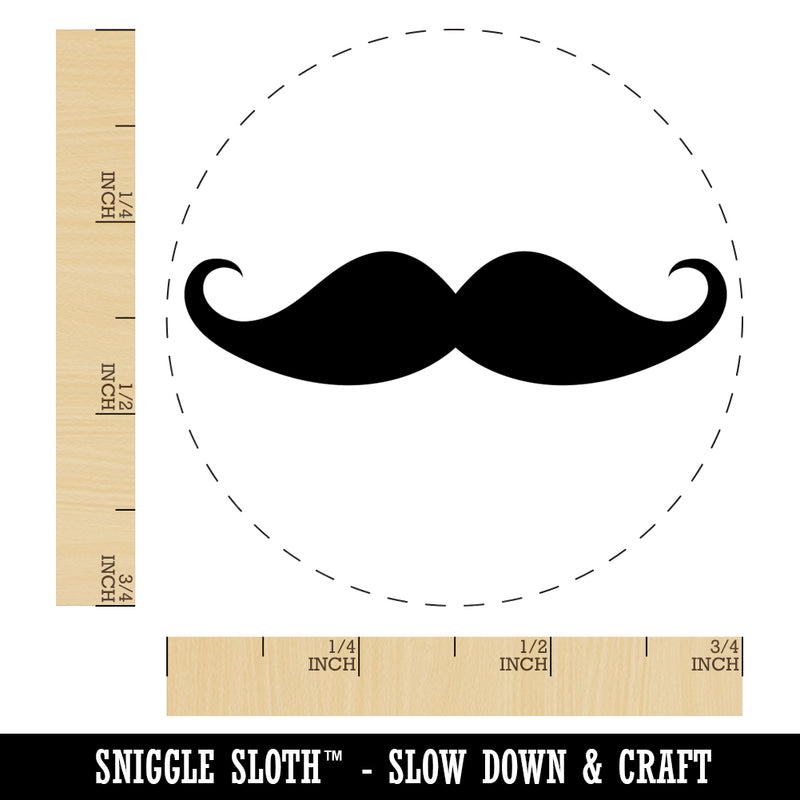 Handlebar Mustache Moustache Silhouette Rubber Stamp for Stamping Crafting Planners