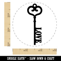 Vintage Heart Skeleton Key Love Rubber Stamp for Stamping Crafting Planners