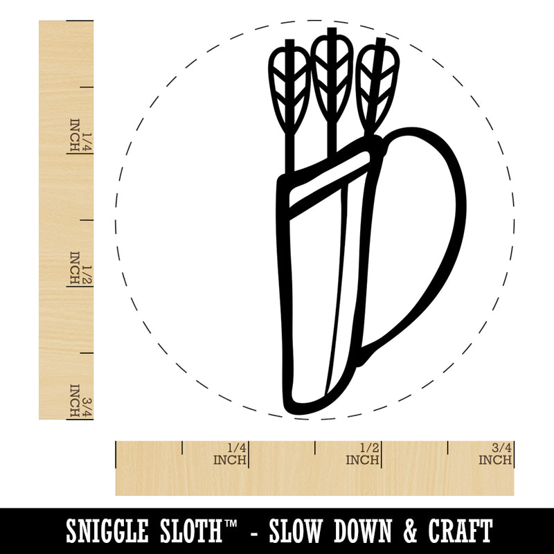 Archer Quiver with Arrows Archery Rubber Stamp for Stamping Crafting Planners