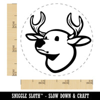 Deer Buck Head Rubber Stamp for Stamping Crafting Planners
