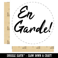 En Garde French Fencing Fencer Direction Rubber Stamp for Stamping Crafting Planners