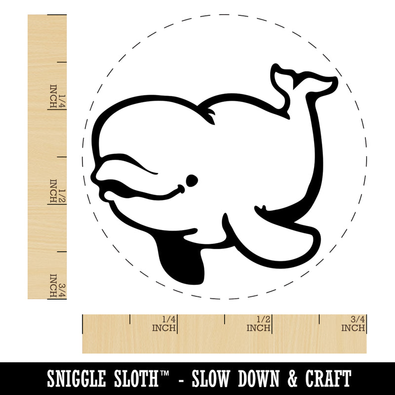 Jolly Beluga Whale Rubber Stamp for Stamping Crafting Planners