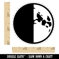 Quarter Moon Phase Rubber Stamp for Stamping Crafting Planners