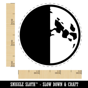 Quarter Moon Phase Rubber Stamp for Stamping Crafting Planners