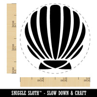 Scallop Seashell Beach Shell Ocean Rubber Stamp for Stamping Crafting Planners