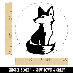 Curious Fox Sitting Looking Back Rubber Stamp for Stamping Crafting Planners