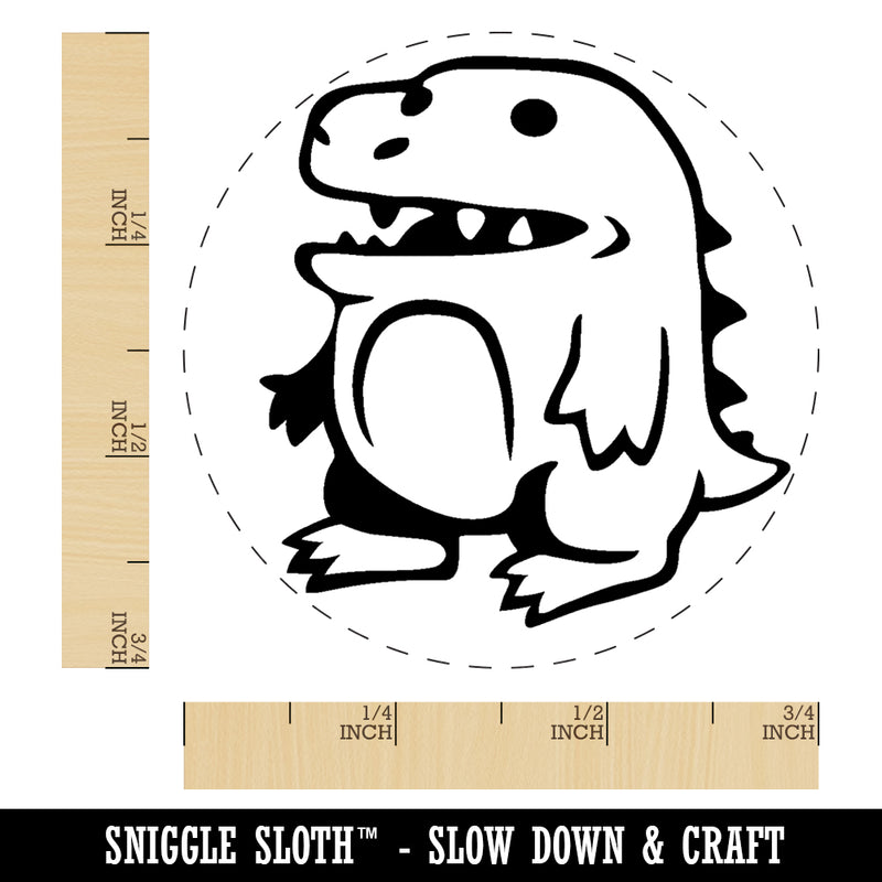 Silly Cartoon Dinosaur Rubber Stamp for Stamping Crafting Planners