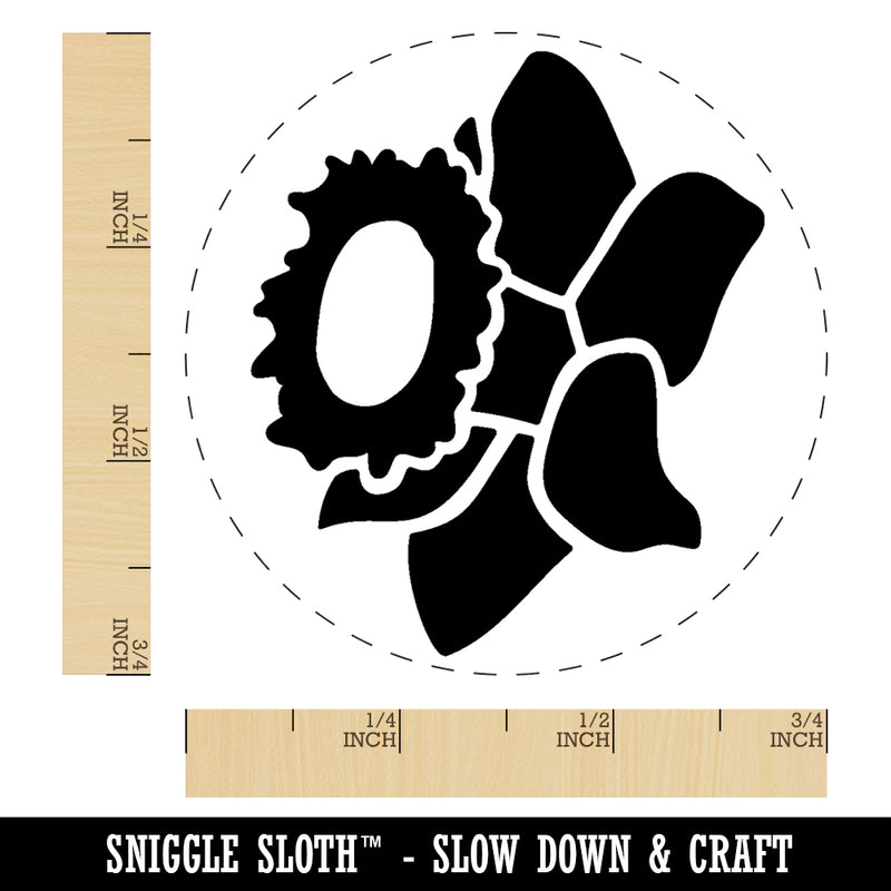 Daffodil Flower Rubber Stamp for Stamping Crafting Planners