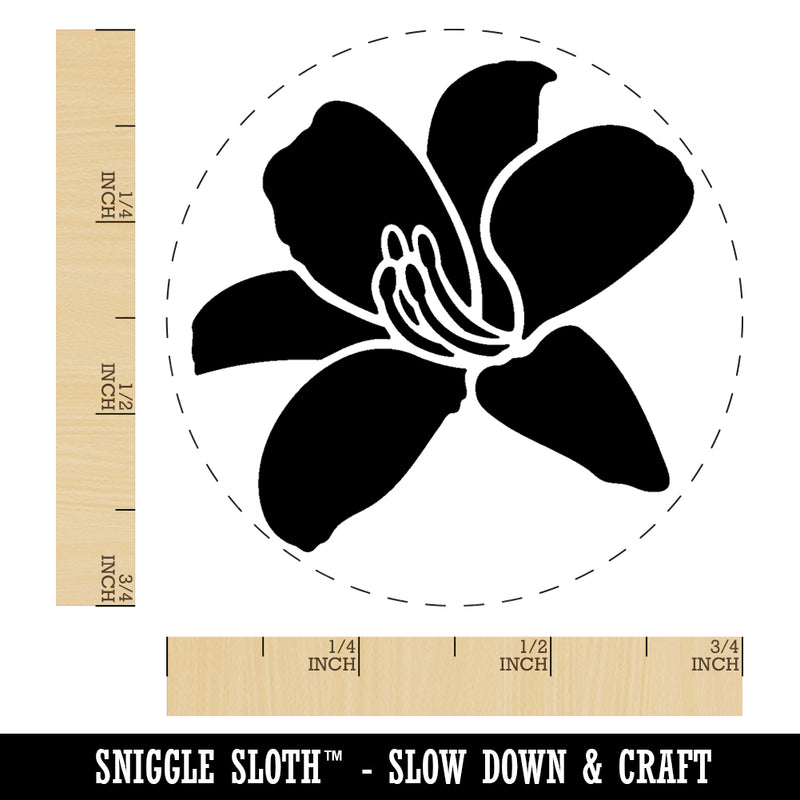 Daylily Lily Flower Rubber Stamp for Stamping Crafting Planners