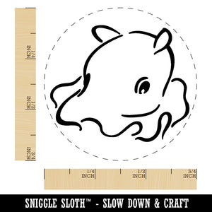 Adorable Sweet Umbrella Octopus Rubber Stamp for Stamping Crafting Planners