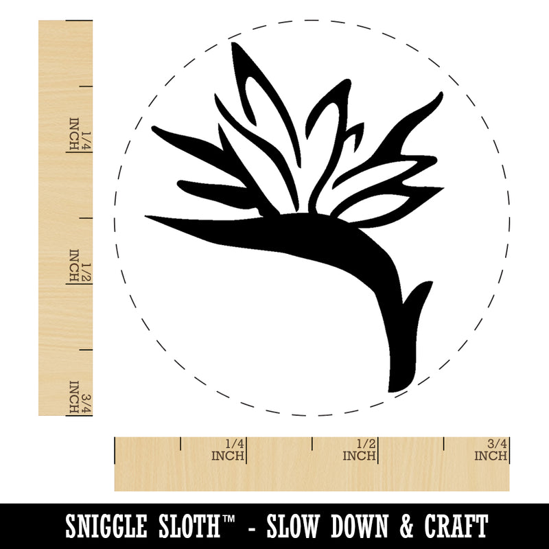 Bird of Paradise Tropical Flower Flora Rubber Stamp for Stamping Crafting Planners