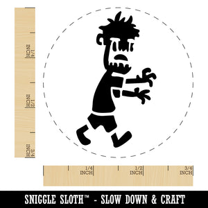 Cute Zombie Monster Undead Walking Halloween Rubber Stamp for Stamping Crafting Planners