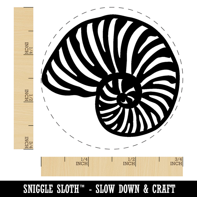 Nautilus Beach Sea Shell Rubber Stamp for Stamping Crafting Planners