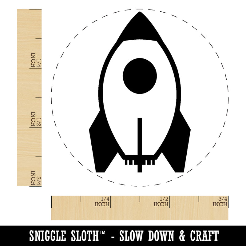 Rocket Space Ship Rubber Stamp for Stamping Crafting Planners