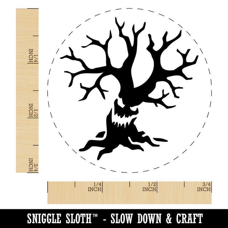 Spooky Scary Tree Monster Halloween Rubber Stamp for Stamping Crafting Planners