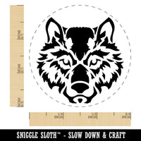 Wild Tribal Wolf Head Rubber Stamp for Stamping Crafting Planners