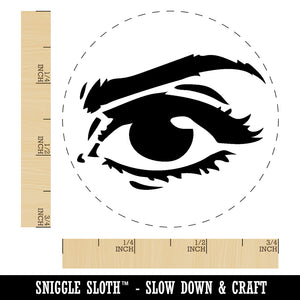 Woman's Right Eye with Eyebrow Mascara and Eye Shadow Rubber Stamp for Stamping Crafting Planners