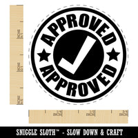 Approved Check Mark Rubber Stamp for Stamping Crafting Planners