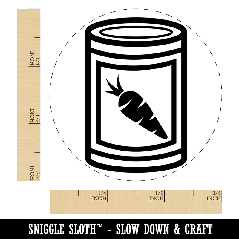 Can of Carrots Vegetable Rubber Stamp for Stamping Crafting Planners