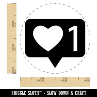 Like Heart Plus One Rubber Stamp for Stamping Crafting Planners