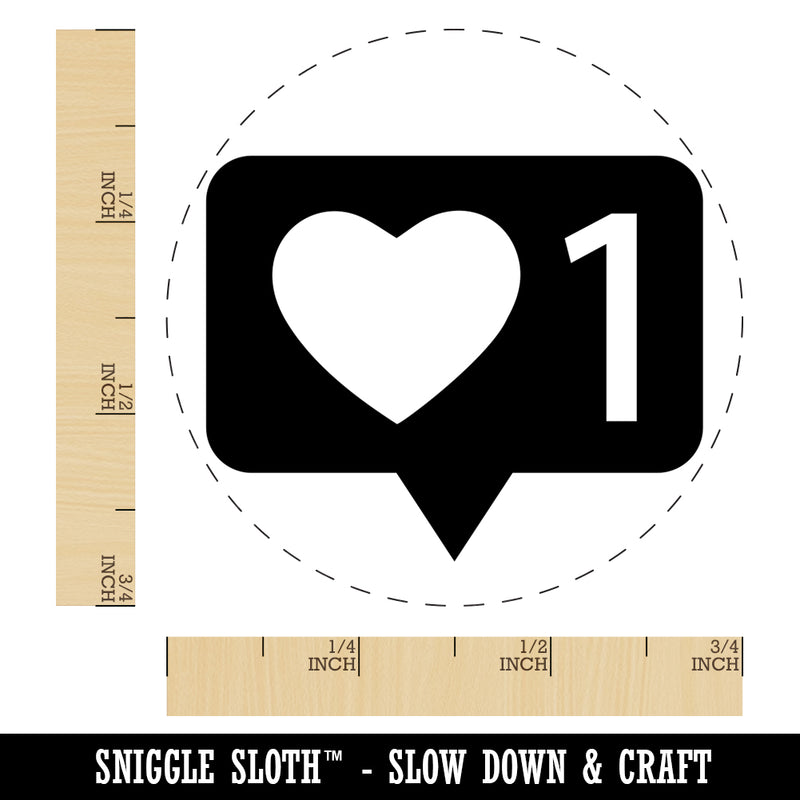 Like Heart Plus One Rubber Stamp for Stamping Crafting Planners