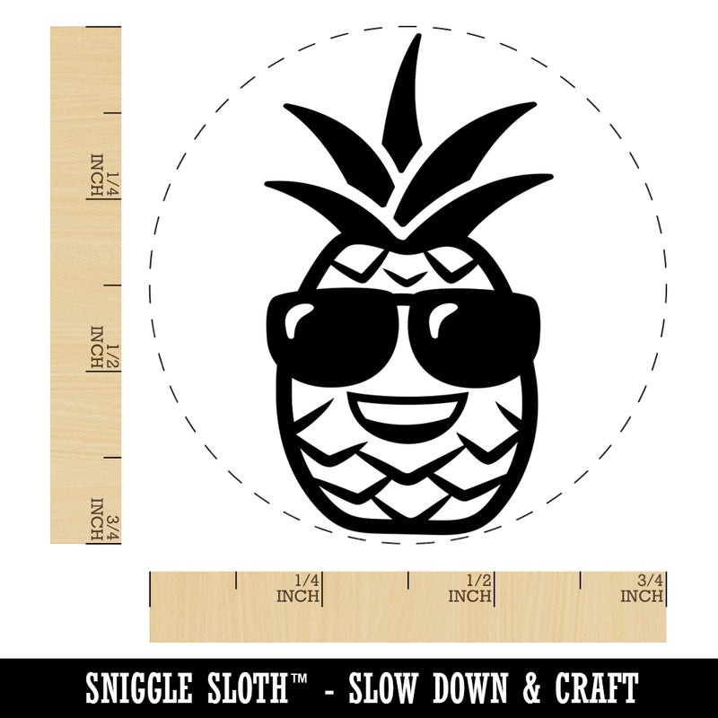 Pineapple with Sunglasses Rubber Stamp for Stamping Crafting Planners