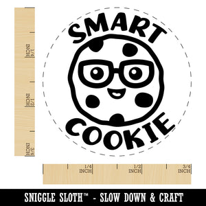 Smart Cookie with Glasses Teacher Rubber Stamp for Stamping Crafting Planners