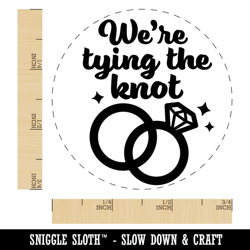 We're Tying the Knot Wedding Rings Rubber Stamp for Stamping Crafting Planners