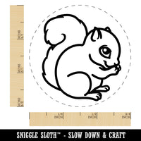 Baby Squirrel Woodland Animal Rubber Stamp for Stamping Crafting Planners