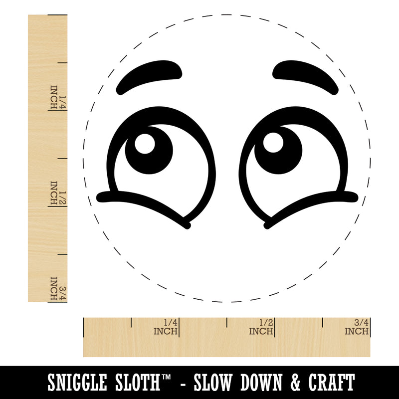 Cartoon Eyes Happy Joyous Rubber Stamp for Stamping Crafting Planners