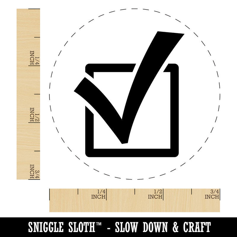 Check in Checkbox Rubber Stamp for Stamping Crafting Planners